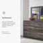 Commode double 6 tiroirs avec miroir Drystan
