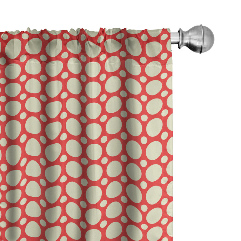 Geometric Semi-Sheer Rod Pocket Sliding Panel, 28" x 63"
