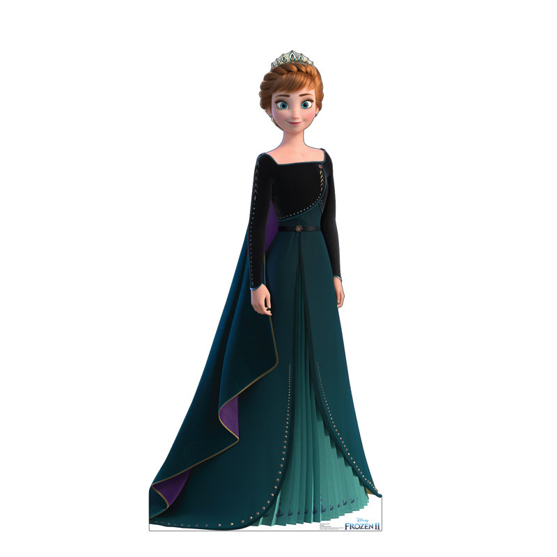 68'' Lifesize Anna Dark Green Gown Cardboard Standup