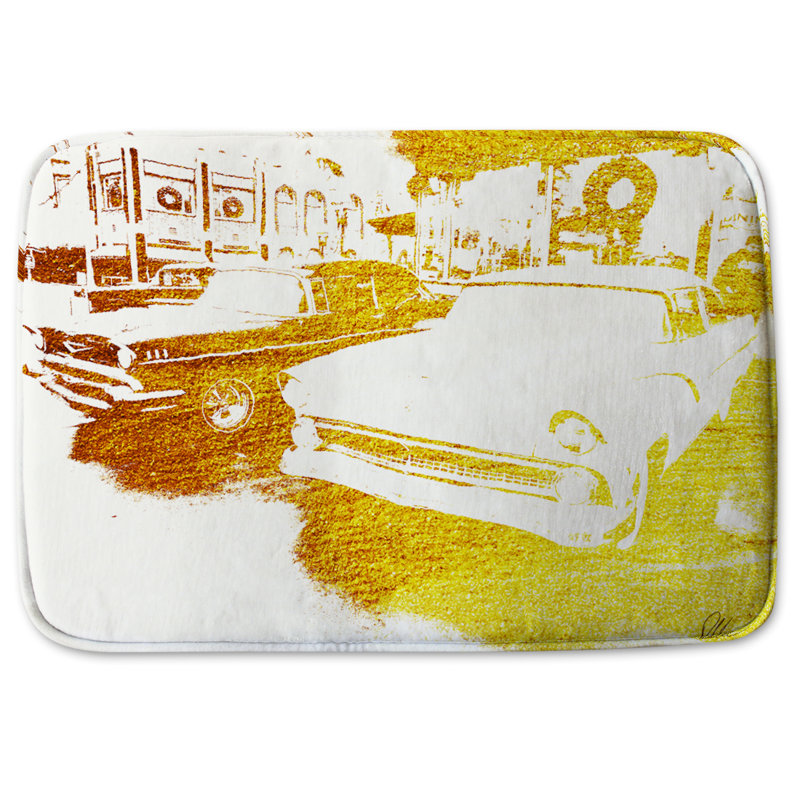 Nayli Polyester Shower Curtain Set, Yellow