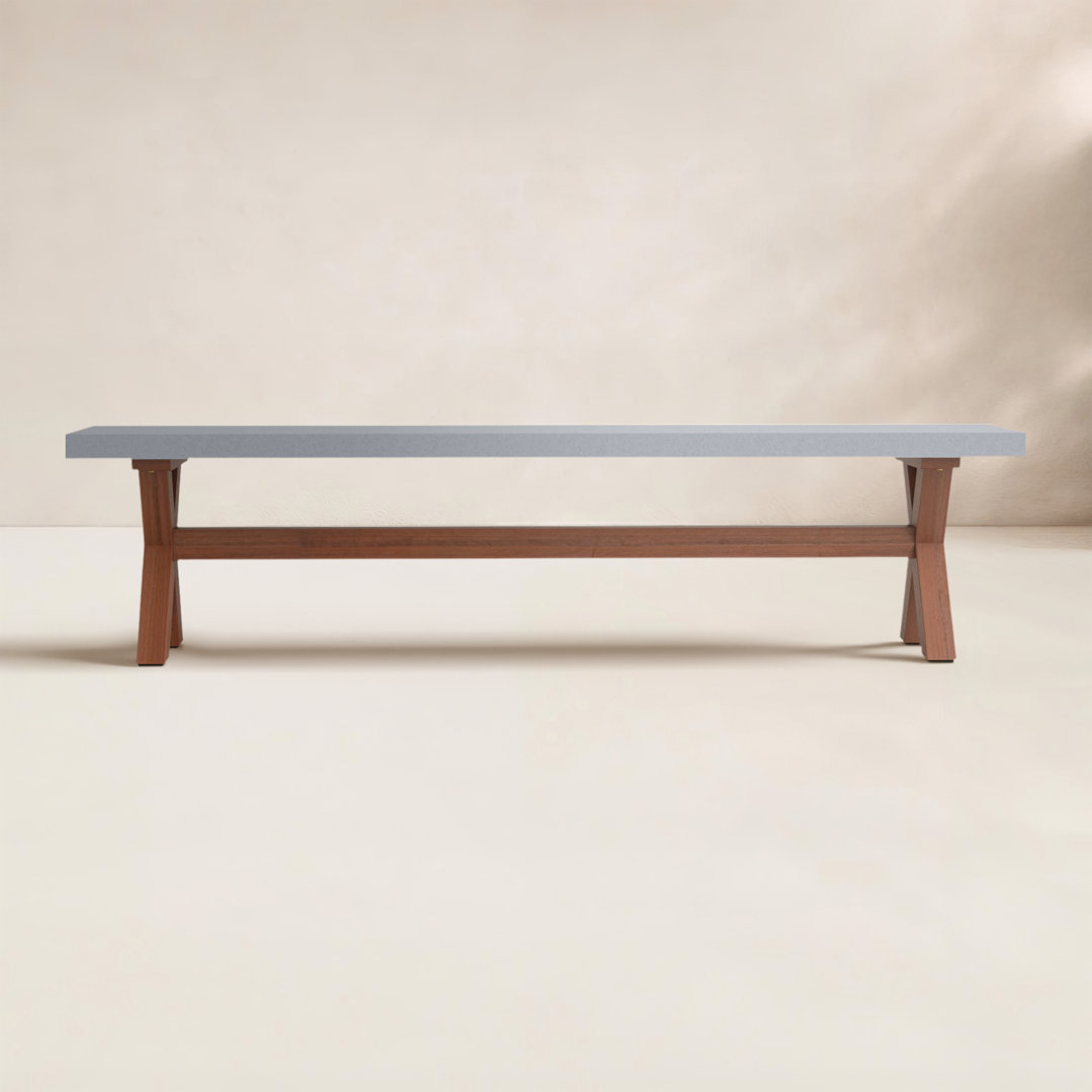 Fleur 74" Wooden Picnic Bench Birch Lane™