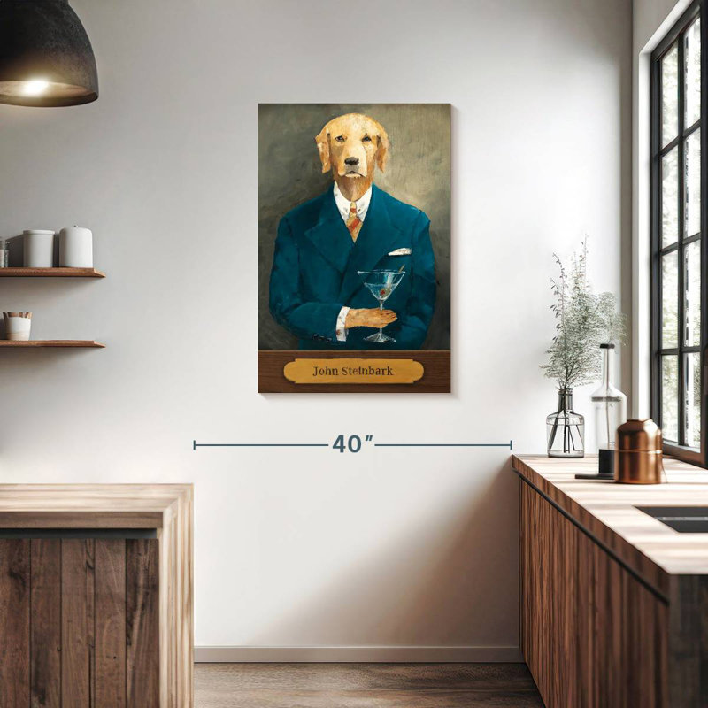 Brampt John Steinbark avec plaque, H 36 po x l 24 po