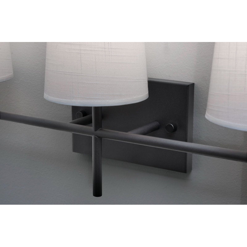 Éclairage pour meuble-lavabo à 3 lumières Merkley, Noir