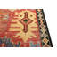 Distressed Homage Hand Knotted Wool Geometric Area Rug in Blue, Beige, Black, Red-1893211633