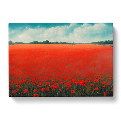 Exciting Poppies Flowers - Wrapped Canvas Print