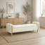 Banc de rangement moderne rembourré de 167 cm de large avec double couvercle, repose-pieds en tissu chenille avec accoudoirs-1757660338