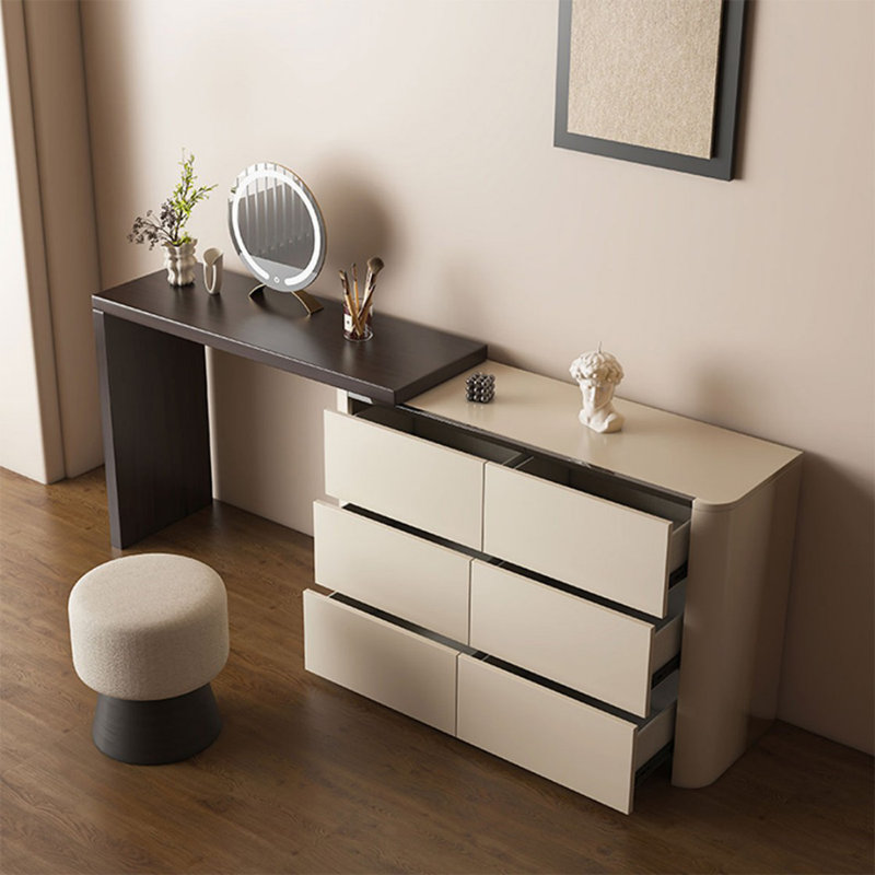 Makeup Vanity with Light mirror,6 drawers