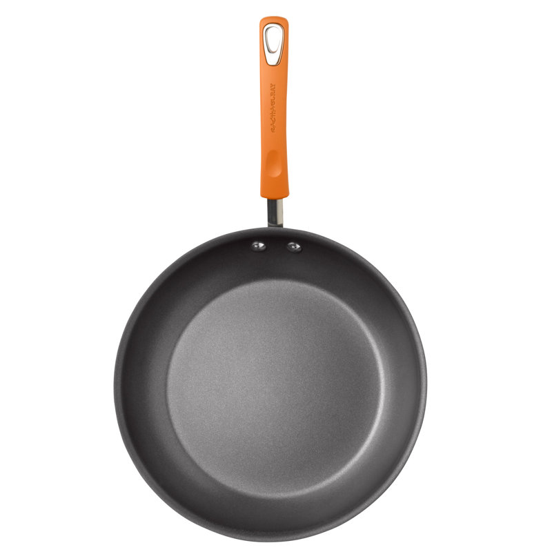 Gray and Orange 14-Piece Nonstick Aluminum Cookware Set