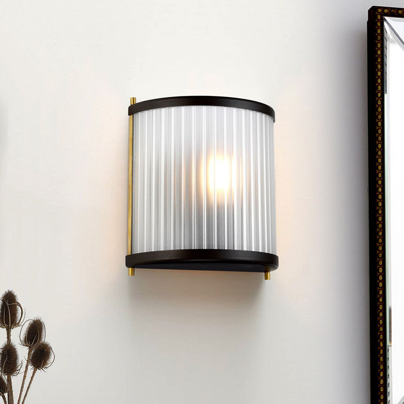 Schorr Flush Mounted Sconce, Black
