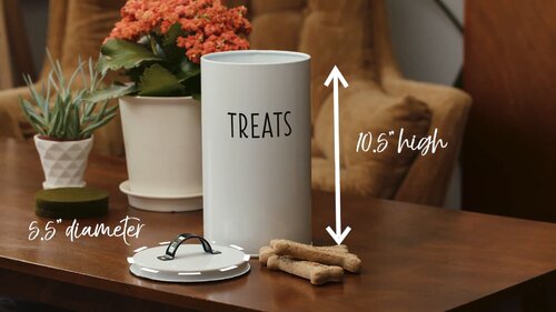  Vumdua Dog Treats Container - Farmhouse Pet Treat Container for  Dog and Cat, Airtight Dog Food Storage Container with 3 Jars, Decorative Dog  Treat Jars for Kitchen Counter, Great Gift for