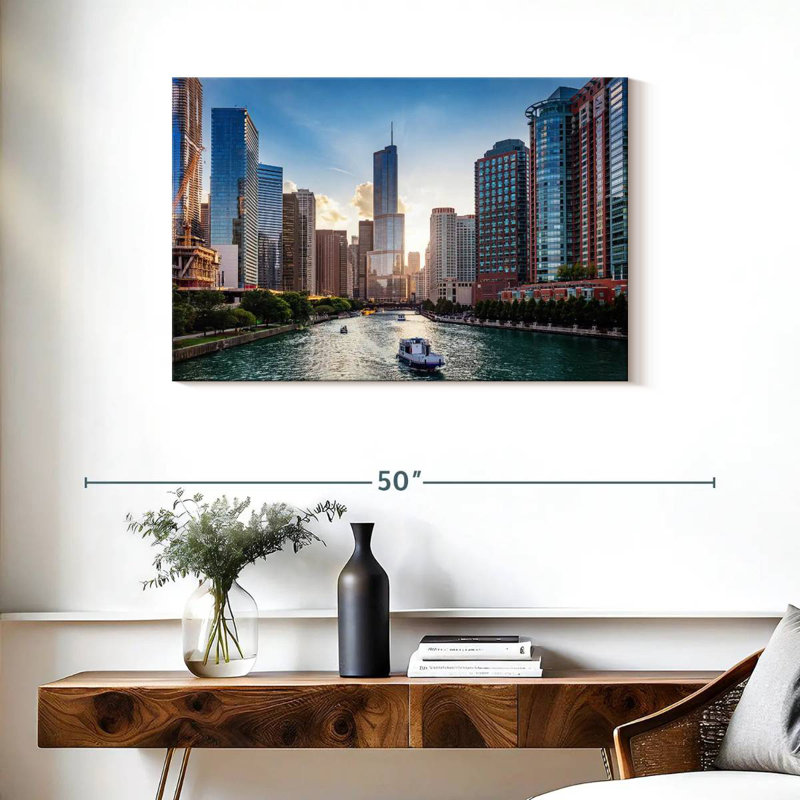 Sirci Chicago Riverscape, H 24 po x l 36 po