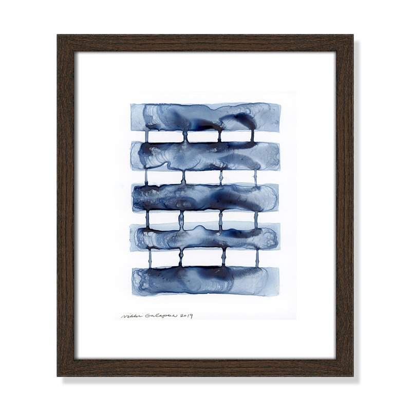Gareth Stitched Together I by Nikki Galapon - Solid Wood Rectangle Print Single Piece Item on Canvas, 15" H x 13" W x 0.75" D