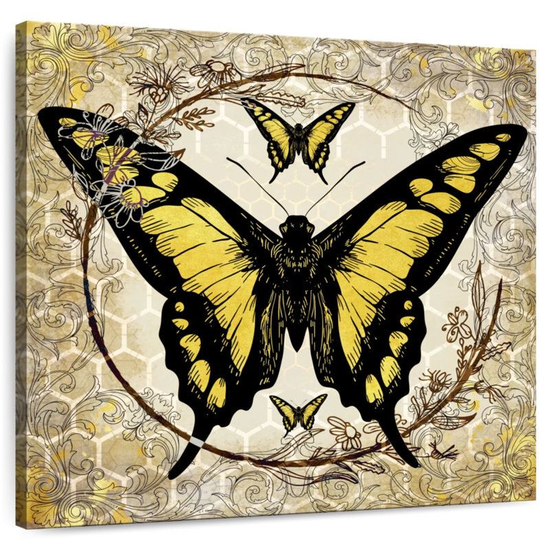 Brampt Honey Bee Butterfly II, 24" H x 24" W