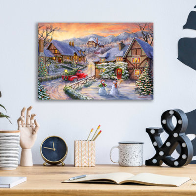 Brining Home the Tree by Ali Corti - Unframed Print -  The Holiday Aisle®, 4B4F4BE2F8344073AF280E8C5882E1B4