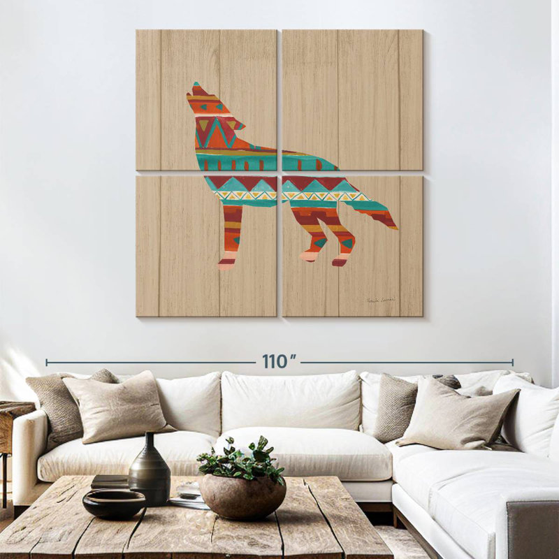 Brampt Southwestern Vibes II On Walnut, 74" H x 74" W