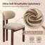 40.5cm H Fabric Upholstered Upholstered Back Side Chair in Beige-686289761-686289763