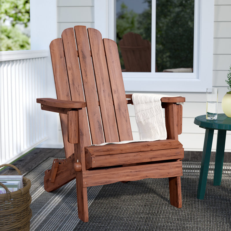 Chaise Adirondack pliante Blackwell, Marron foncé