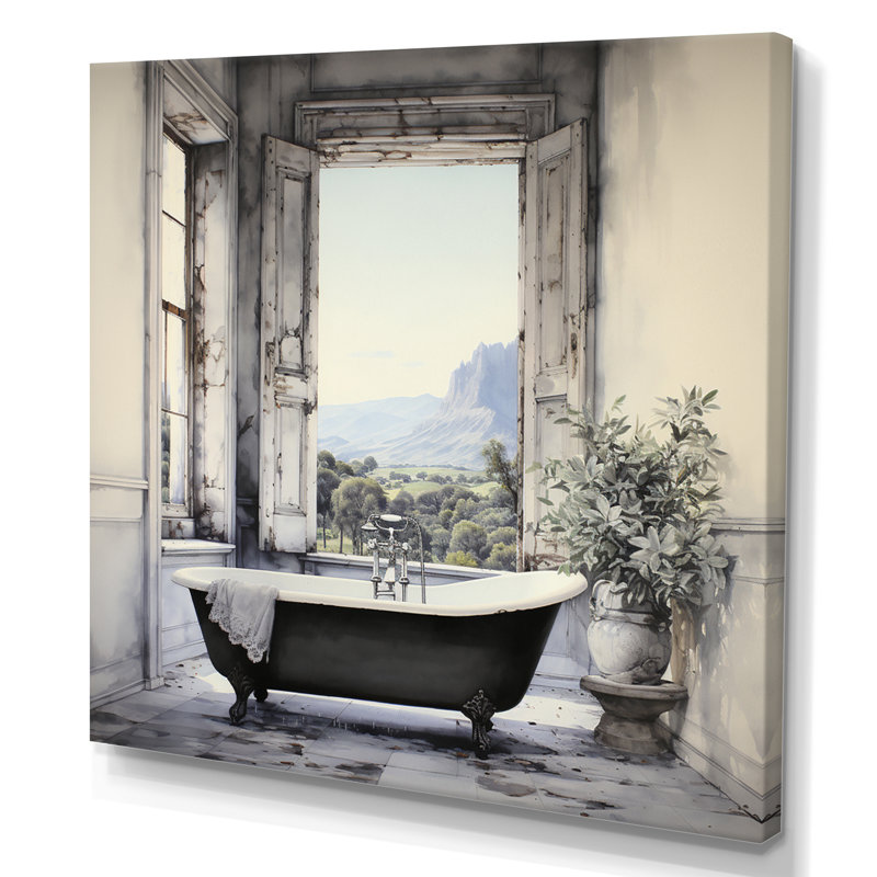 Impression sur toile Bath, H 16 po x l 16 po, Sans cadre, Toile tendue
