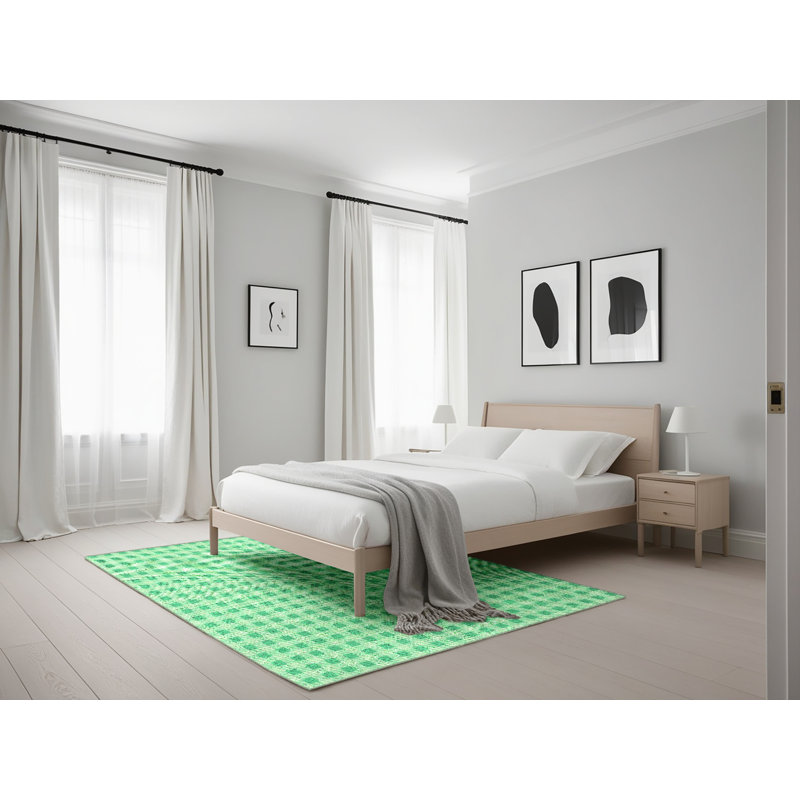 Performance Wool Checkered Indoor Rug, Rectangle 5' x 7'