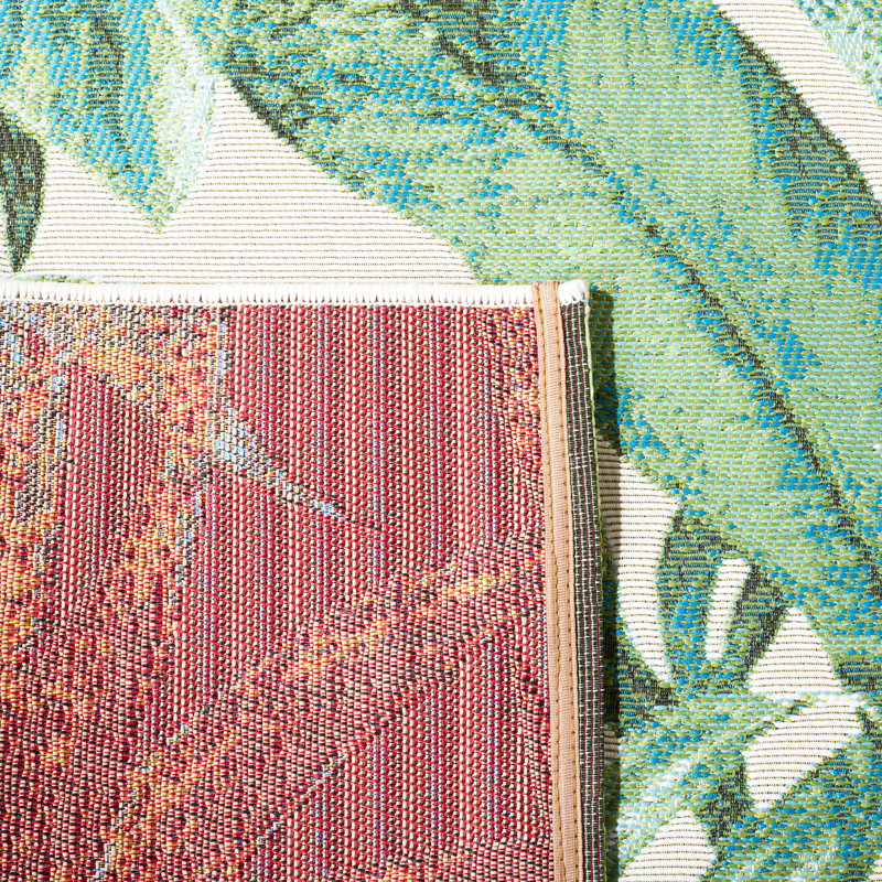 Tapis d'intérieur / extérieur floral Adesola 500 Performance, Rectangle 5 pi 3 po x 7 pi 6 po