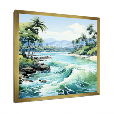 Tropical Beach Escape 3 - art mural bord de mer tropical