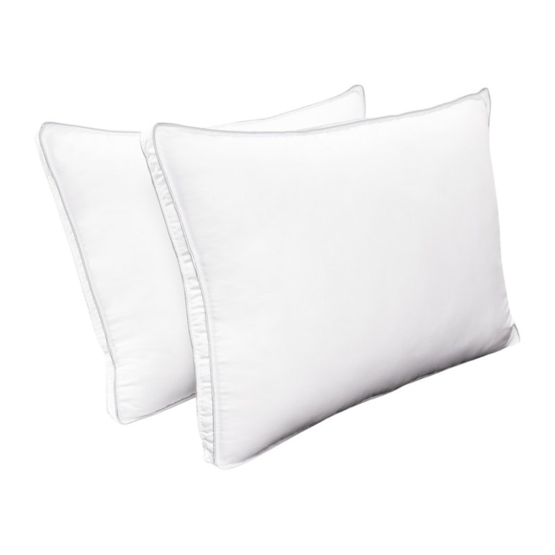 Ensemble de deux oreillers en microfibre hypoallergénique pour grand lit en duvet synthétique