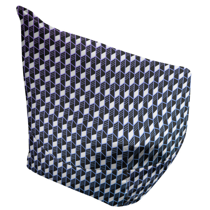 Petite chaise à sacs à billes & Leffel, Pas de bourre, Mauve / Bleu, H 86 po x l 2 po x P 43 po