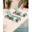 Chaise longue pliante et réglable en aluminium avec roulettes, 5 positions, fauteuil de bronzage inclinable pour terrasse, plage, piscine-1512074683