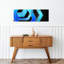Art mural géométrique abstrait géométrique bleu dynamique-1805517508