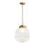 Luminaire suspendu sphère en verre 1 lumière