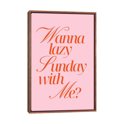 Lazy Sunday Rose Orange 1 Piece Wall Art on Canvas