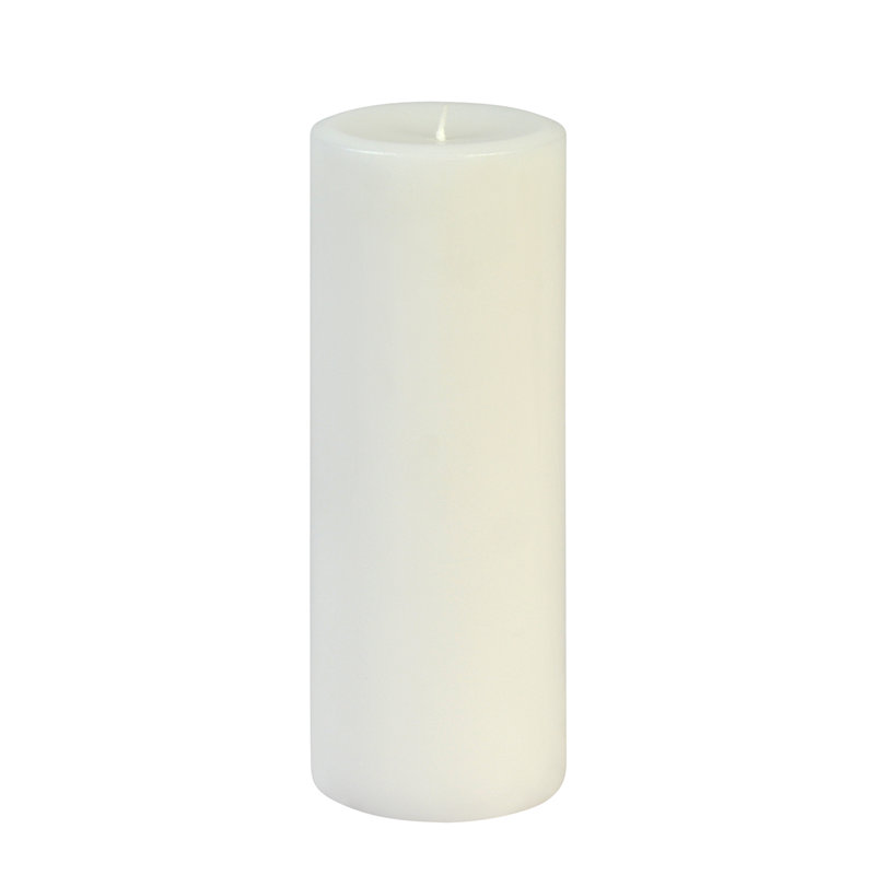 Bougie cylindrique sans parfum, Blanc, 4, H 8 po x l 3 po x p 3 po