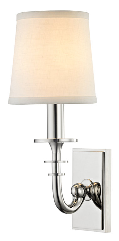 Carroll 1 - Light Candle Wall Light, Polished Nickel