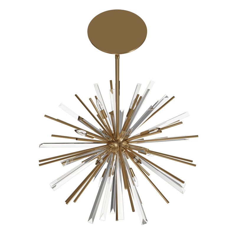 Palisades 8 - Light Chandelier, Antique Brass