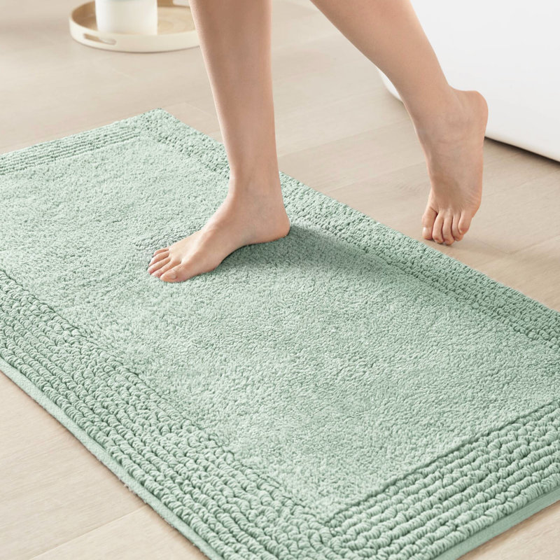 1 tapis antidérapant réversible 100% coton à poils moyens de 0,5 po x 0,5 po x 0,5 po x 0,5 po, Simple - L 30 po x l 20 po