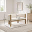 Causeuse en bois massif avec accoudoirs-1699807592
