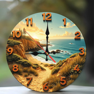 Horloge murale Ocean Sunset Beach