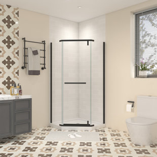 36'' W 72'' H Framed Neo-angle Reversible Shower Enclosure