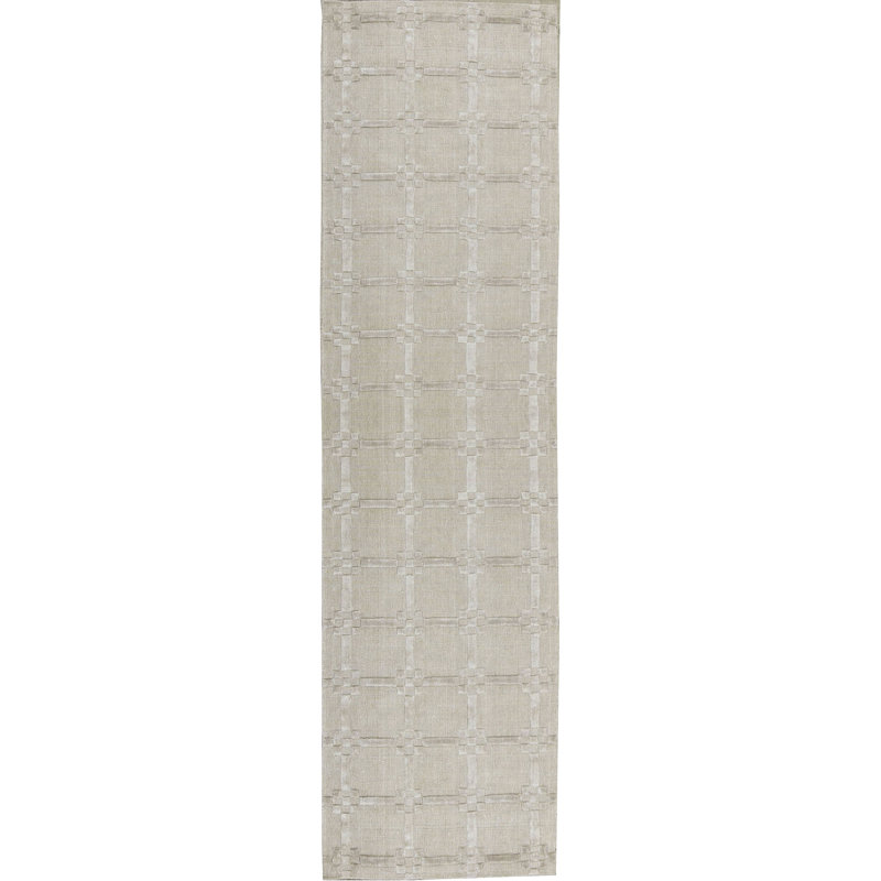 Hand-Knotted High-Quality Beige Runner