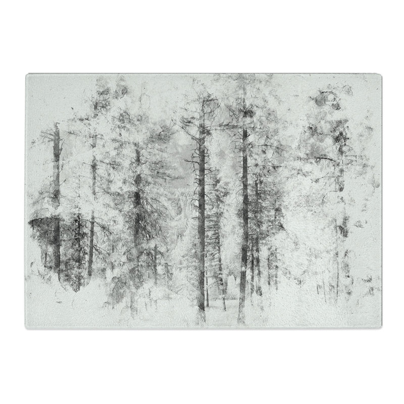 Tempered Glass Montana Forest Chopping Board, 28.5 cm x 39 cm