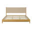 Cadre de lit plateforme en bois d'hévéa de qualité supérieure, cadre de lit très grand avec tête de lit inclus, lit moderne de style Mid-Century de couleur beige-1544242401-1544242413