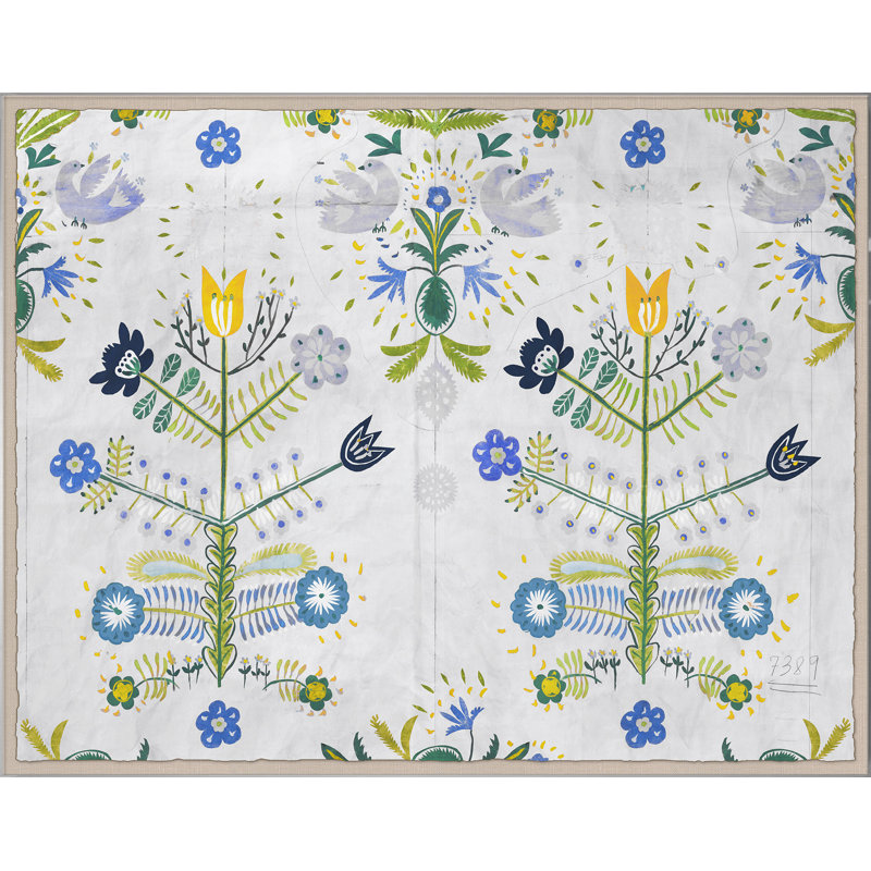Fete 2 Print by Paule Marrot, 44" H x 56" W x 1.25" D, Acrylic Box