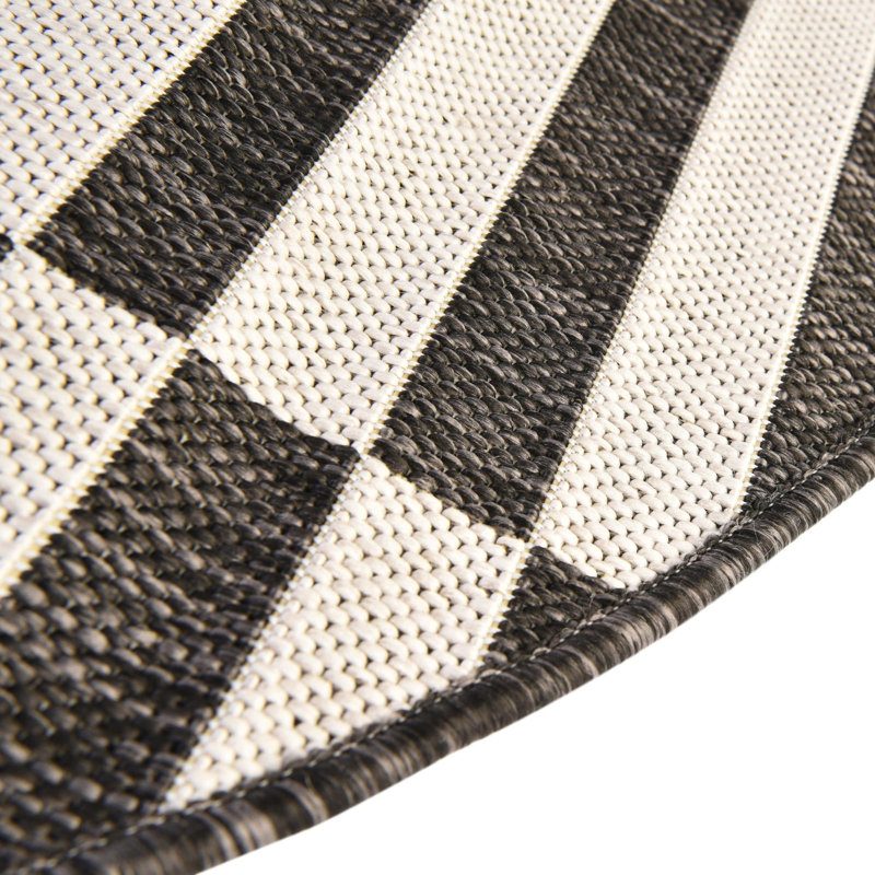 Outdoor Glimmer Area Rug Gray Color, Round 10'8"