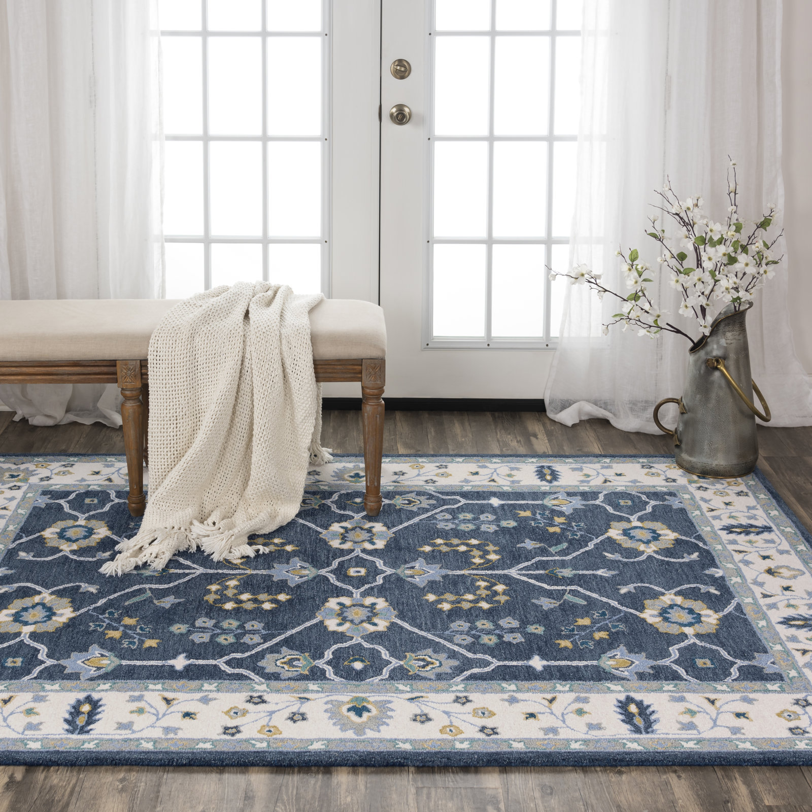 Bernard Handmade Wool Rug, Rectangle 7'9" x 9'9"