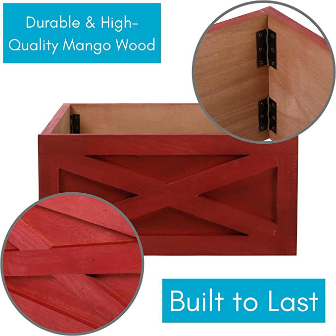 Wood Tree Collar, Red