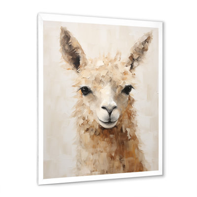 Minimalisme grunge alpaga portrait II sur toile
