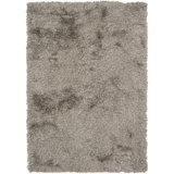 Vani Hand Loomed Modern Area Rug in Charcoal/Ivory