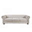 Canapé Chesterfield en tissu beige