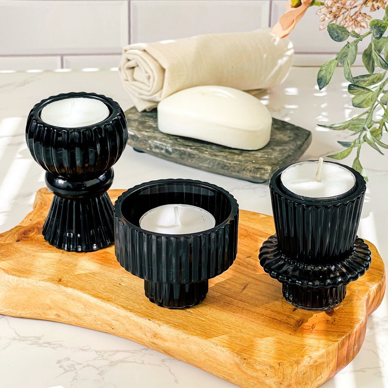 3'' H Glass Tabletop, Black