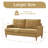 Upholstered Square Arm Loveseat-902204769